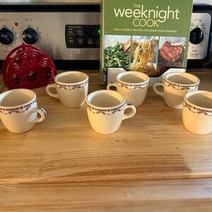 Elegant Cream Mug Set with Pattern